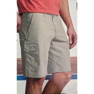 Copper & Oak Men's Cargo Shorts Flex Waist Stretch Cotton Casual Tan Sz: 38 NWT